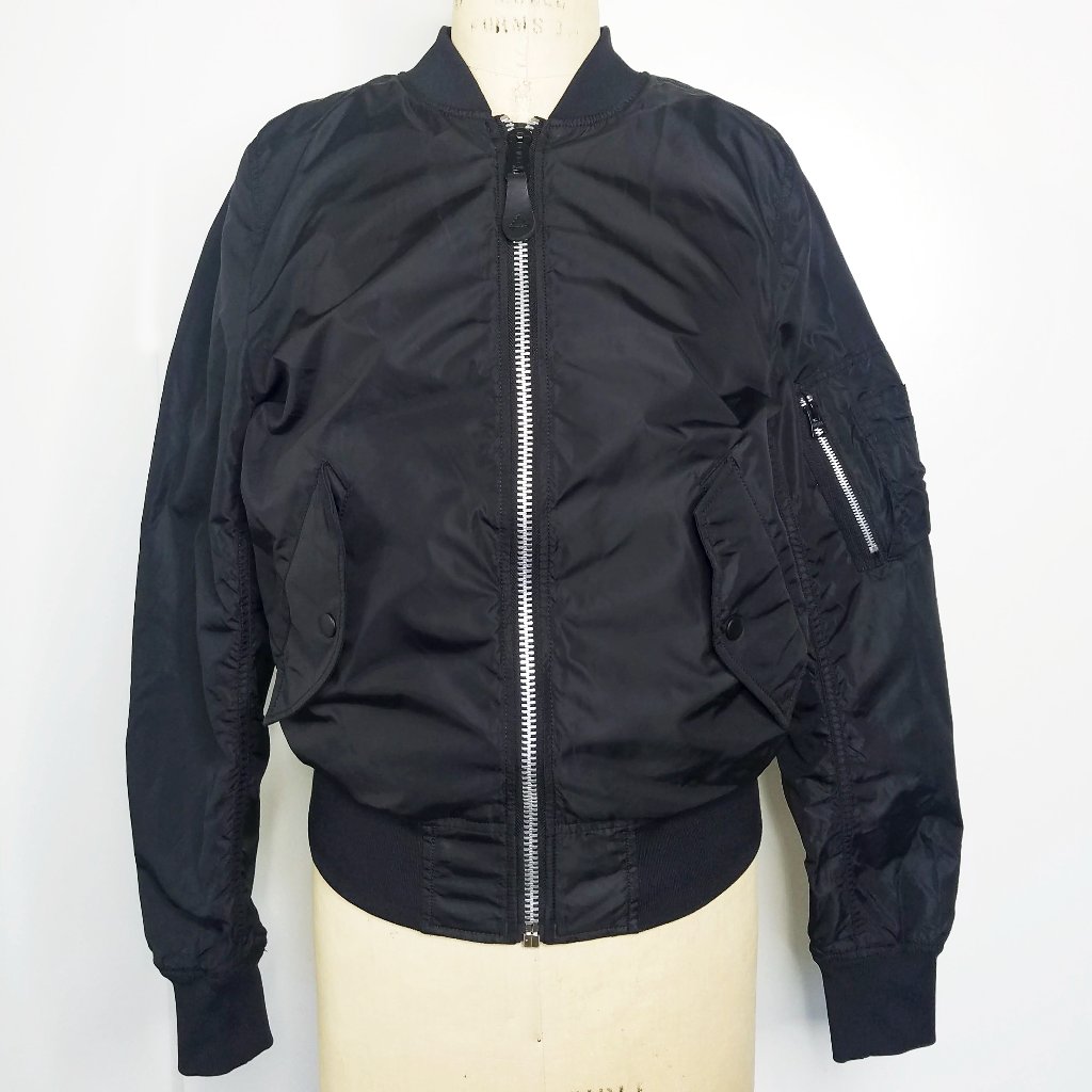 Alpha Industries Ma-1 Bomber Jacket With Psyop Serpent Embroidery Black Unisex